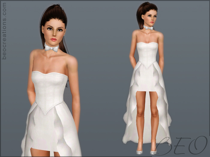 Wedding dress 19 for Sims 3 by BEO